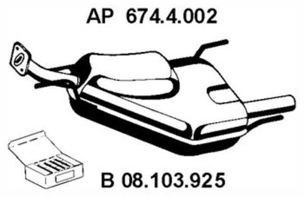 Eberspacher Achterdemper 674.4.002