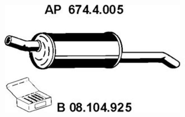 Eberspacher Achterdemper 674.4.005