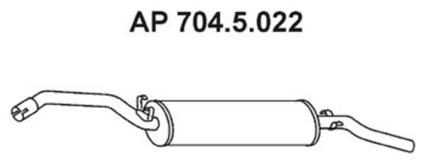 Eberspacher Achterdemper 704.5.022