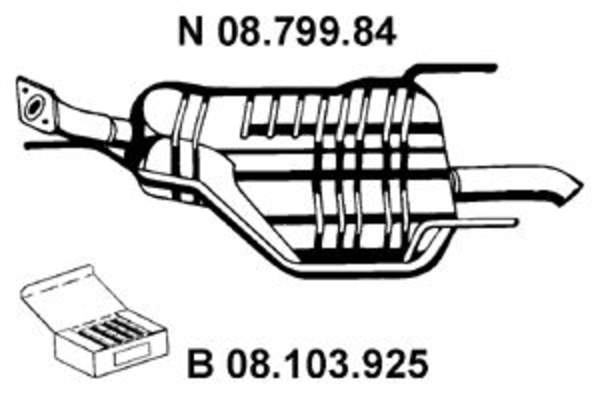 Eberspacher Achterdemper 08.799.84