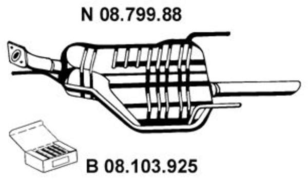 Eberspacher Achterdemper 08.799.88