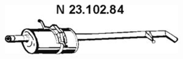 Eberspacher Achterdemper 23.102.84