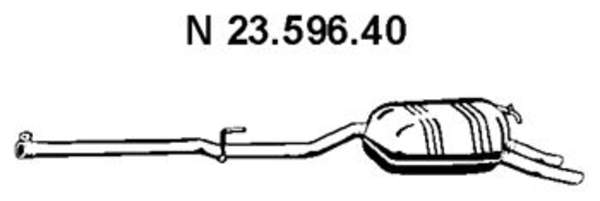 Eberspacher Achterdemper 23.596.40