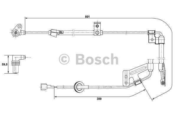 Image of Bosch ABS sensor 0 265 001 273 0265001273_265
