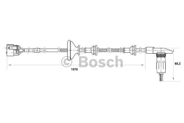 Image of Bosch ABS sensor 0 265 001 380 0265001380_265
