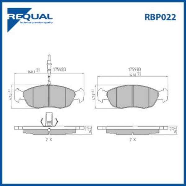 Requal Remblokset RBP022
