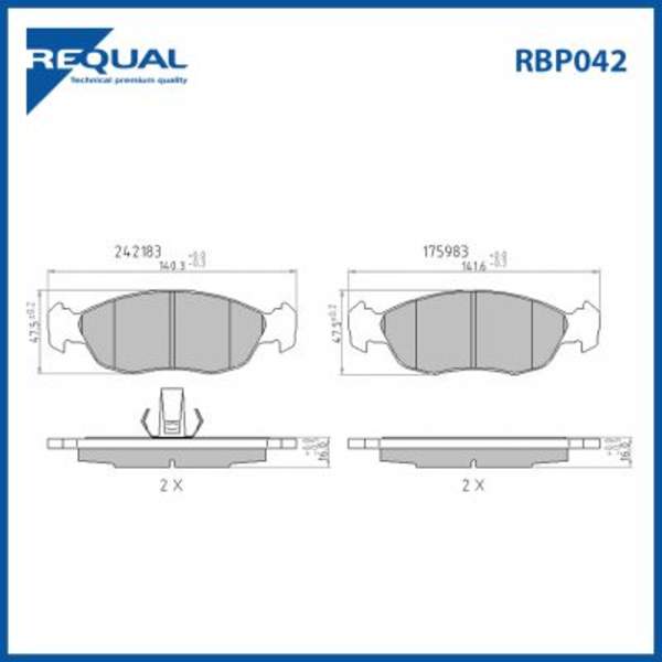 Requal Remblokset RBP042