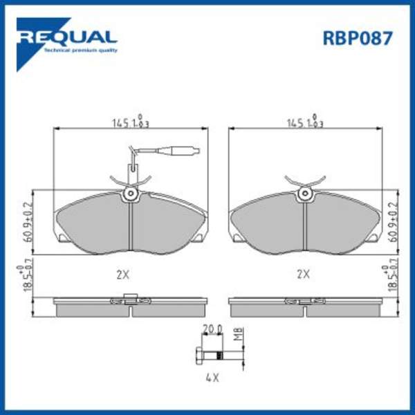 Requal Remblokset RBP087