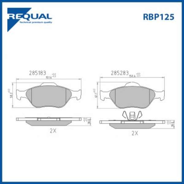 Requal Remblokset RBP125
