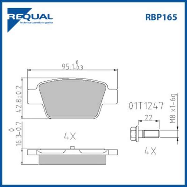 Requal Remblokset RBP165