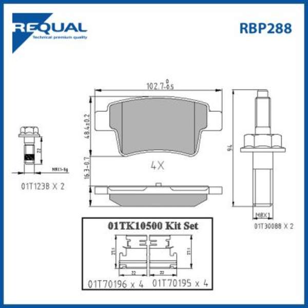 Requal Remblokset RBP288