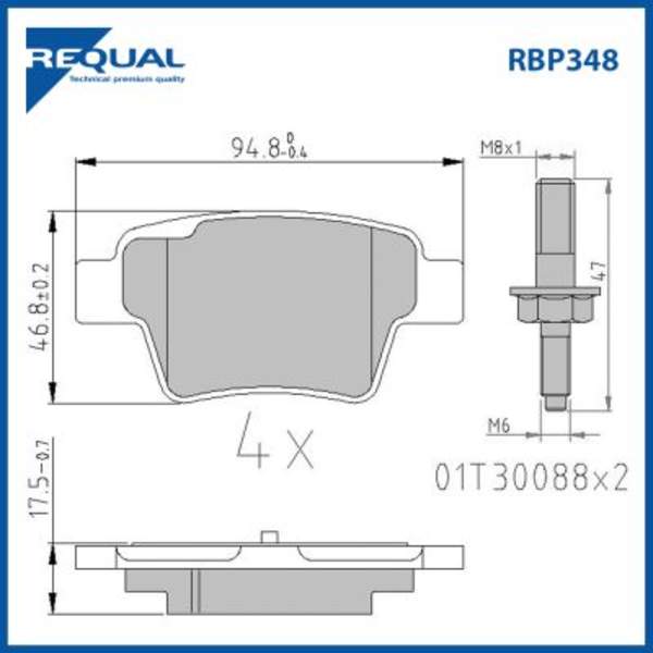 Requal Remblokset RBP348