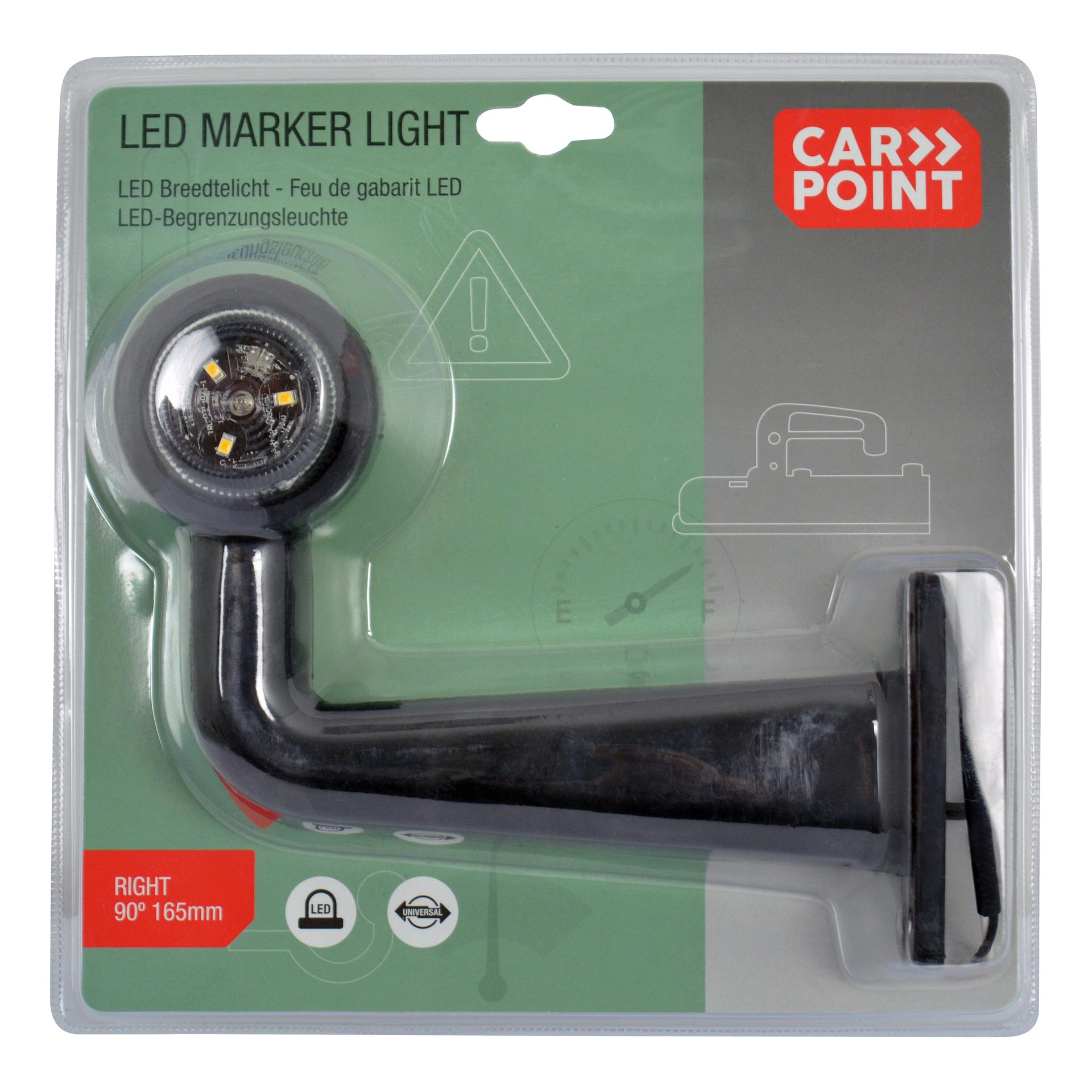 Carpoint Carpoint LED Breedtelicht Rechts 90° Rood/Wit 165mm 0414023