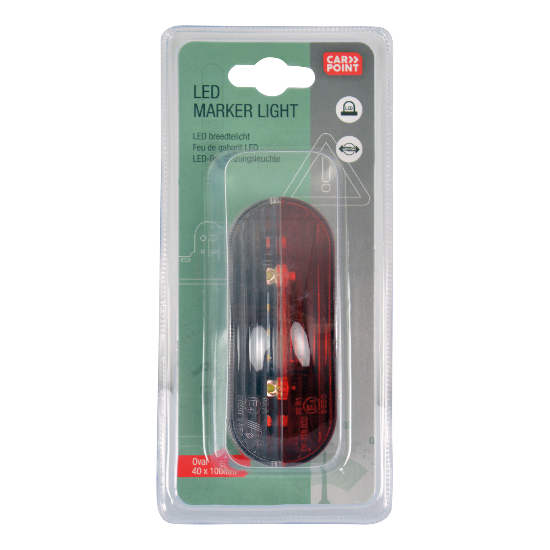Carpoint Carpoint LED Breedtelicht Rood/Wit 40x100mm 0414029