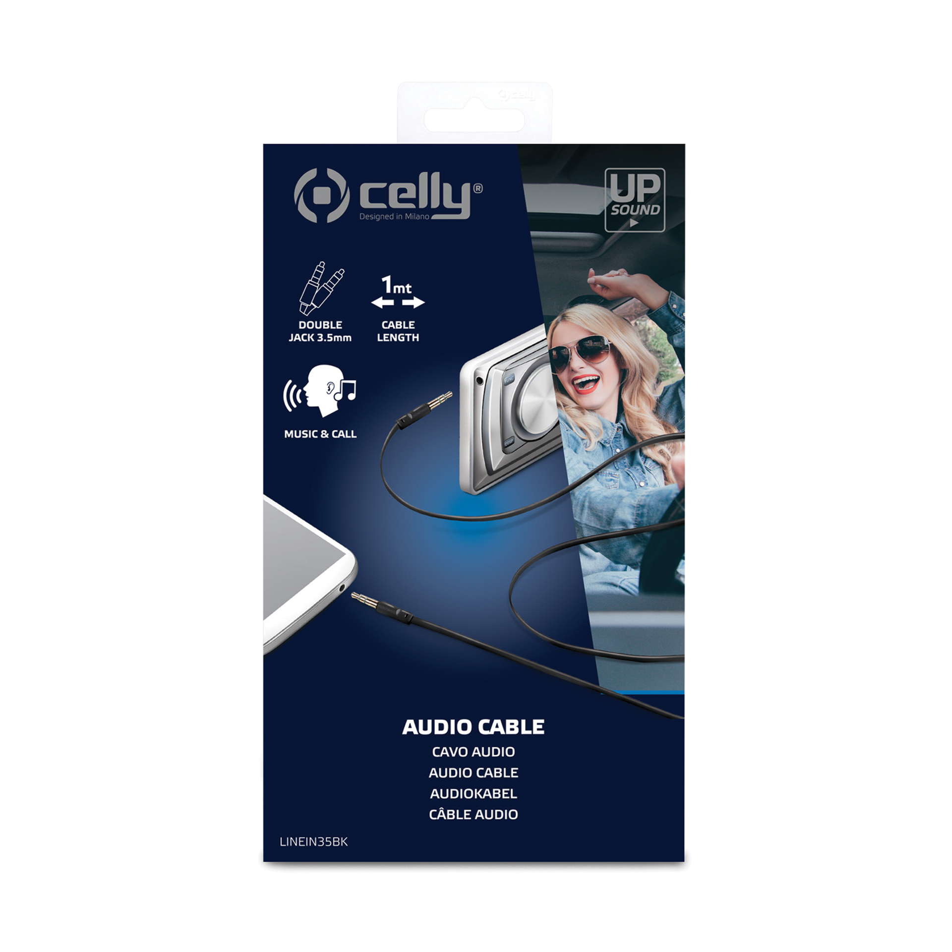 Celly Celly Audiokabel 3.5mm zwart 0517535