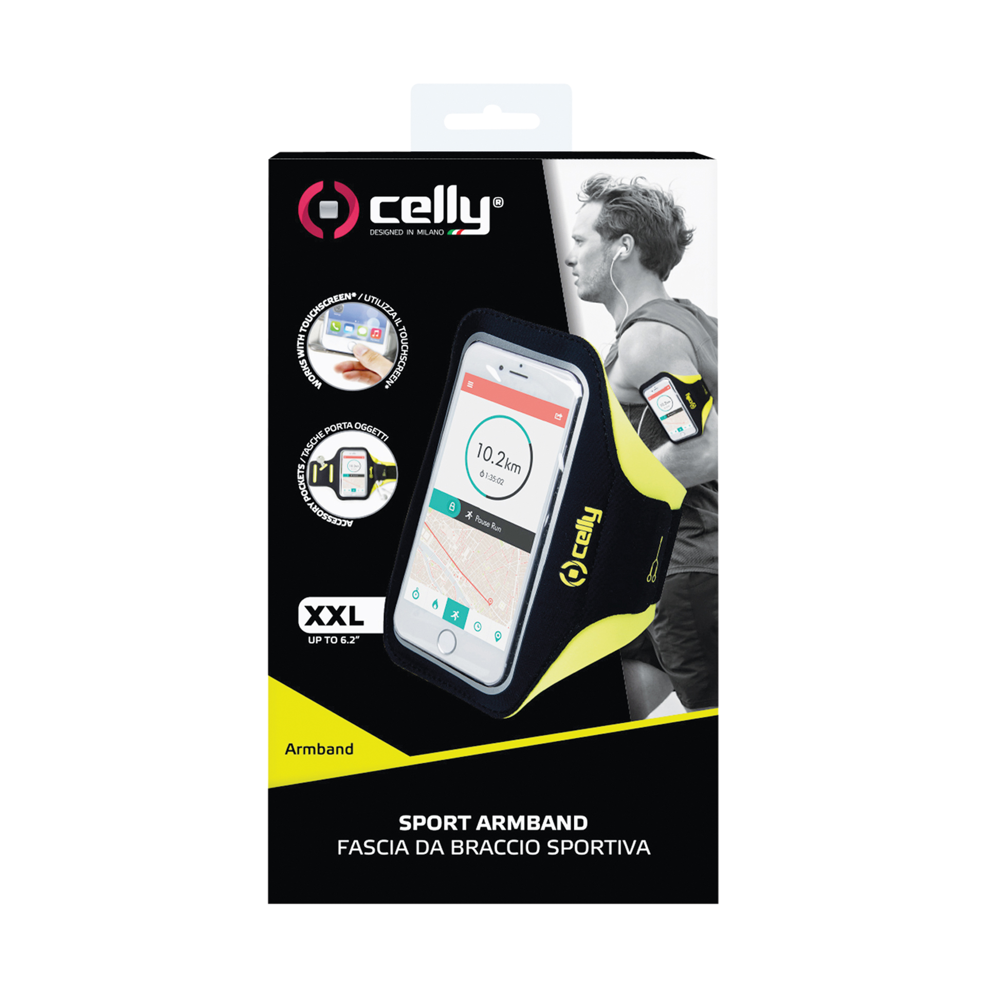 Celly Celly Sport Armband Telefoon Geel 0517621