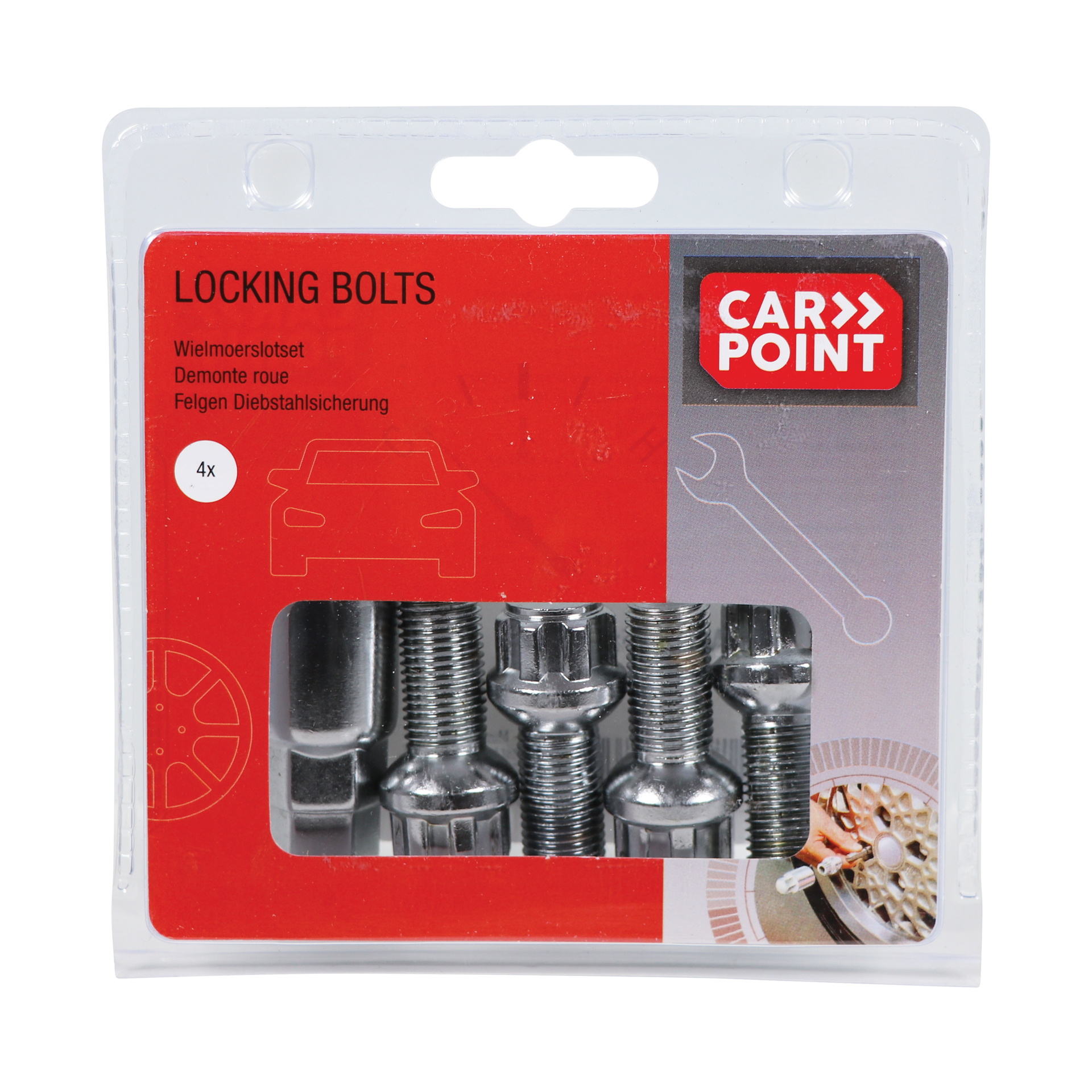 Carpoint Carpoint Wiel Slotbouten Set M14x1,5x26mm Type D Bol 0520504