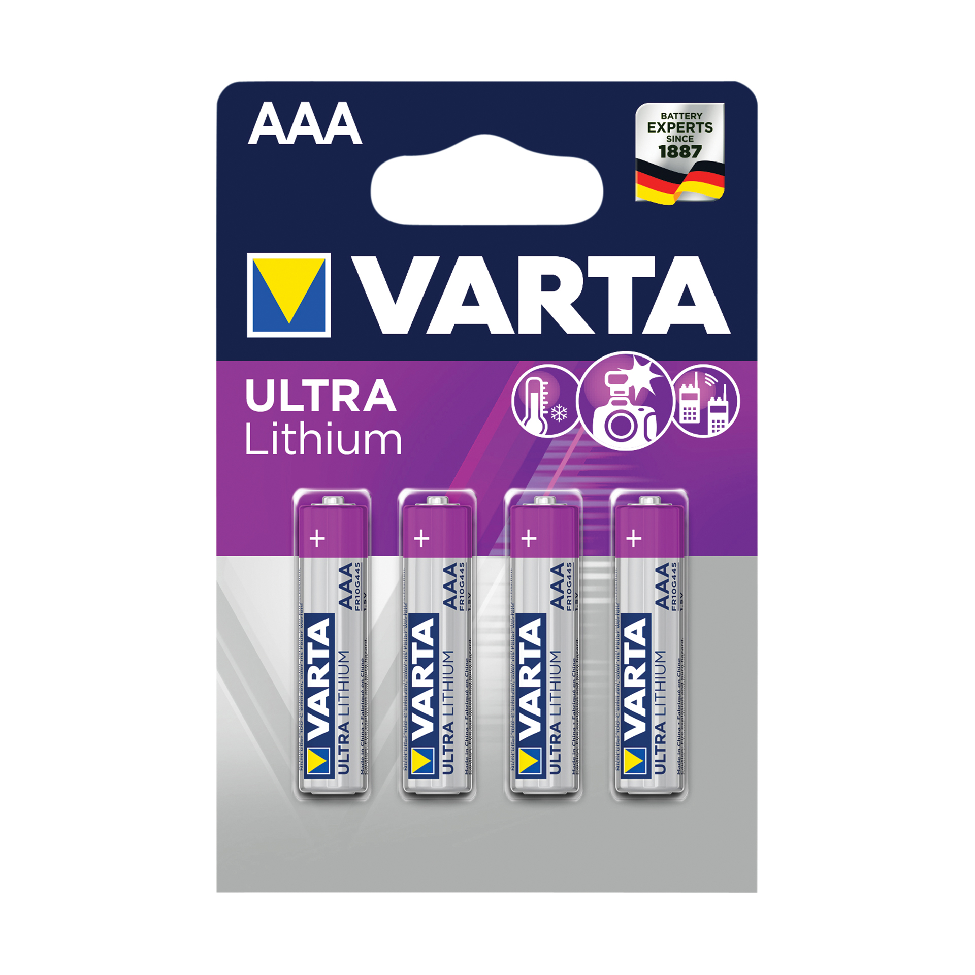 Varta Varta  Batterijen Ultra Lithium LR03/AAA 1,5V 0568021