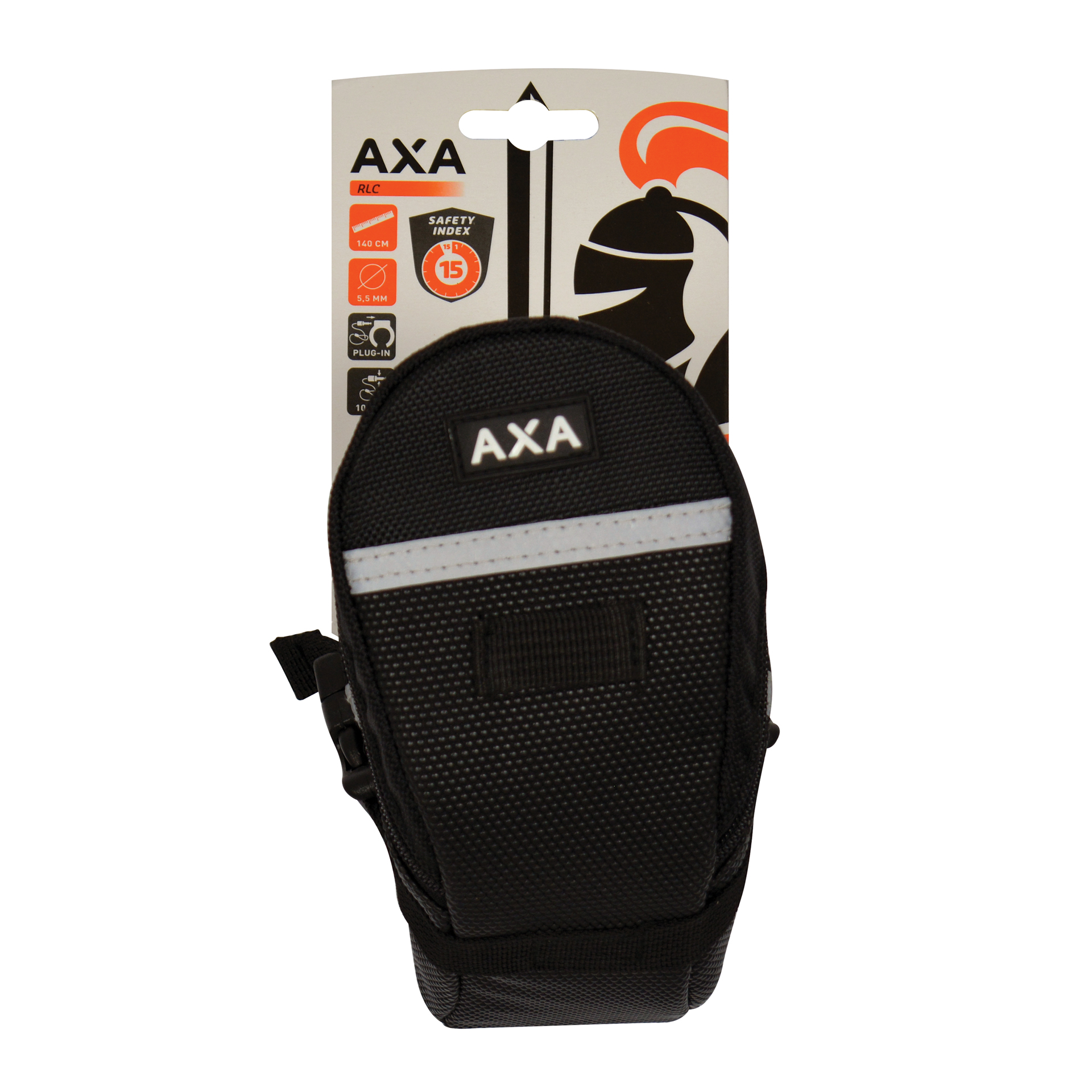 AXA AXA Plug-in ketting  RLC zwart 140cm ø5,5mm 5010196