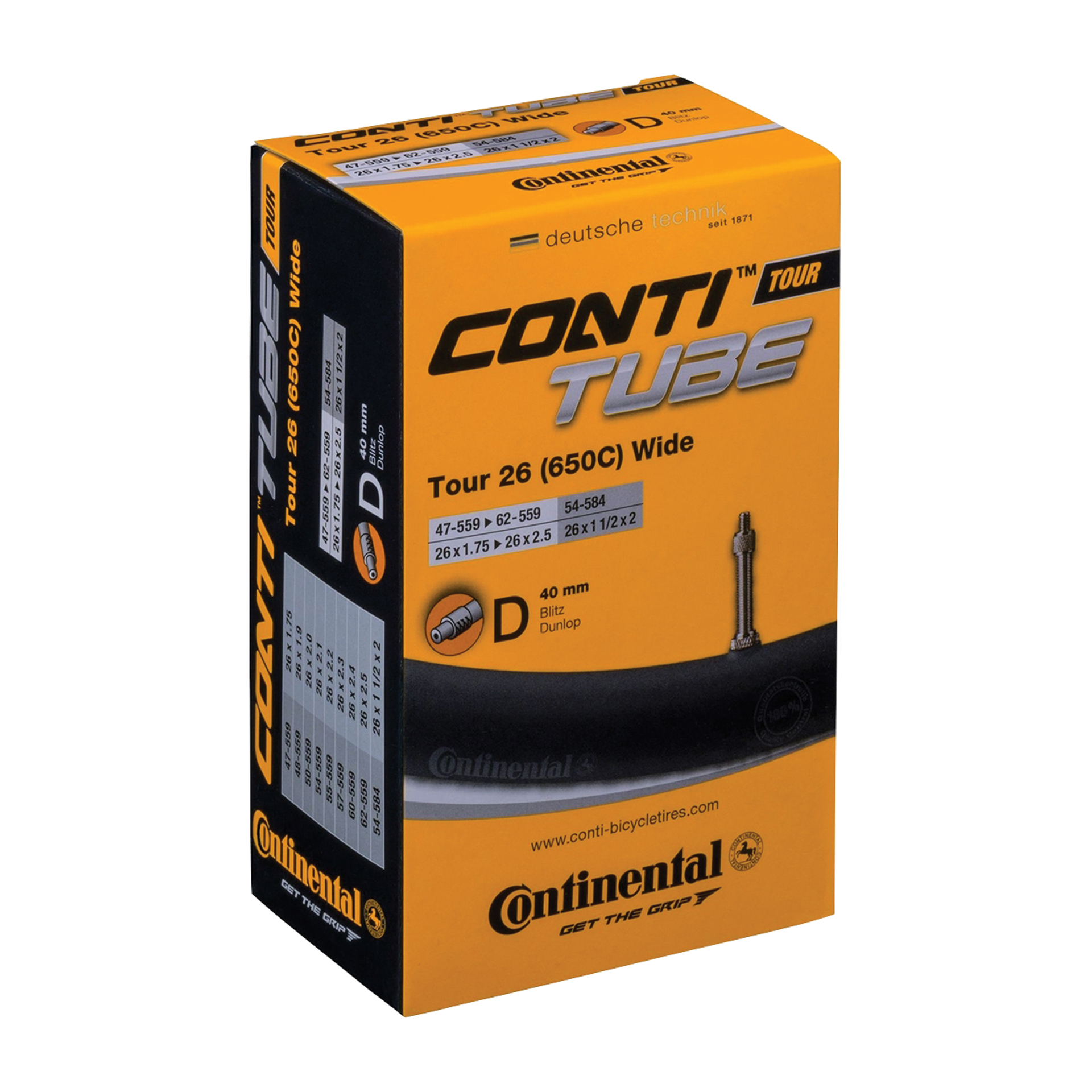 Continental Continental Binnenband Tour 26" Wide 40mm DV 5036707