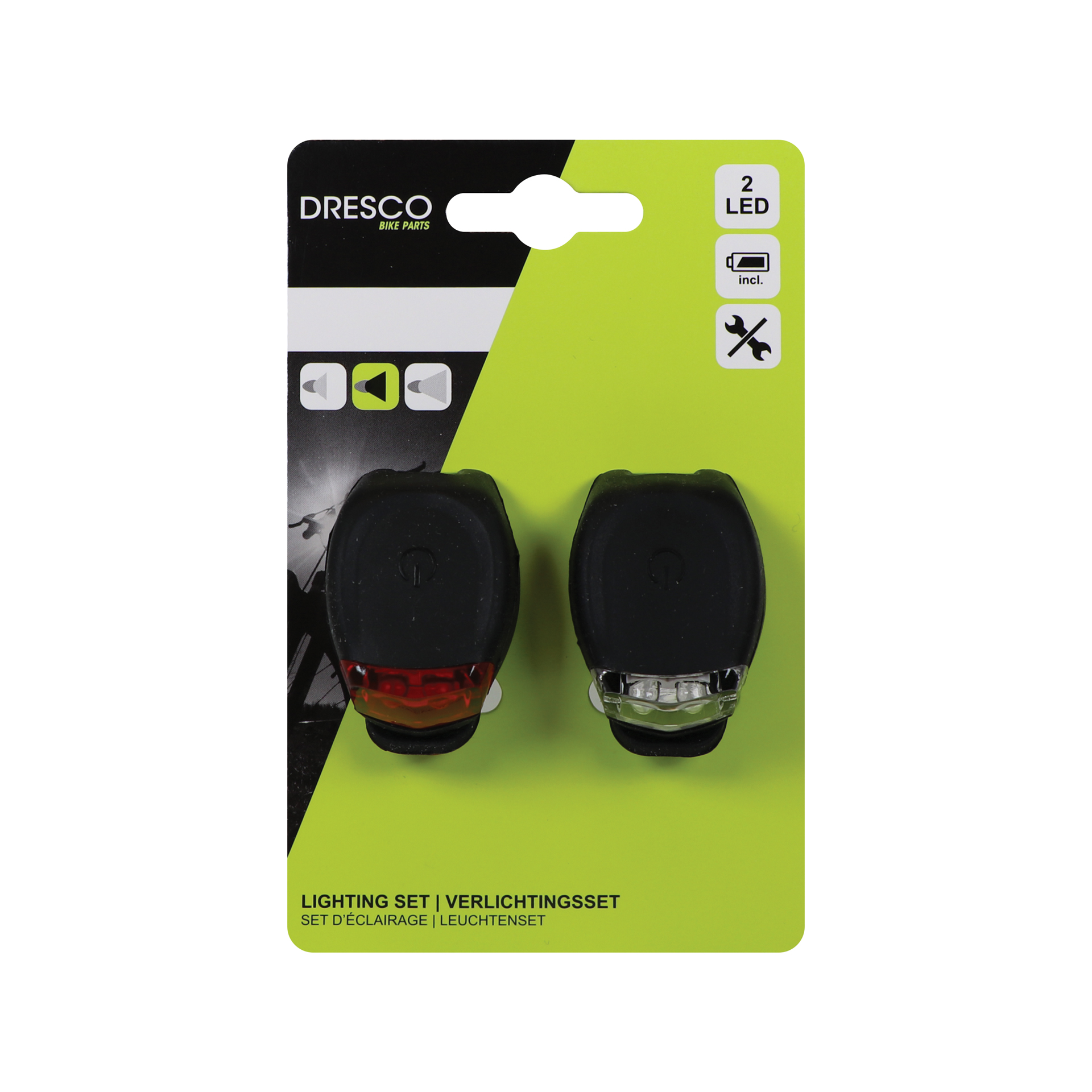 Dresco Dresco LED Batterij Verlichtingsset Siliconen Zwart 5251212