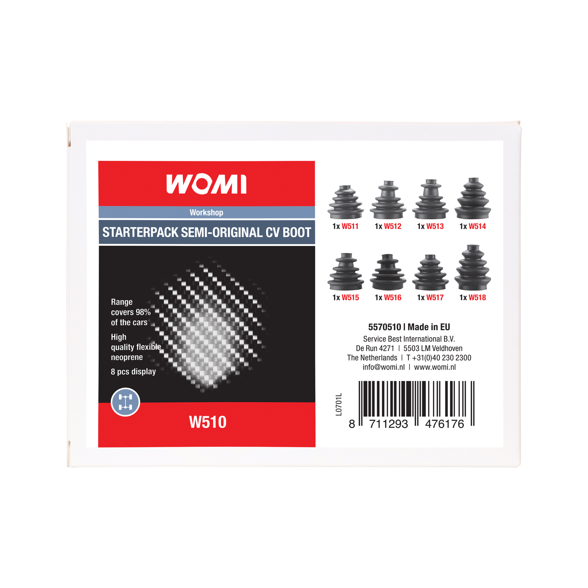 Womi Womi W510 Starterpack Semi-Originele Ashoes 8 Stuks 5570510