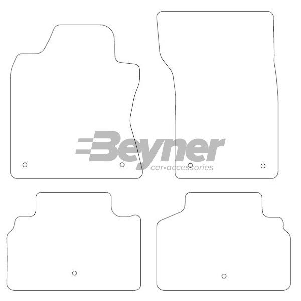 Beyner Pasklare stoffen matten MSN-1360309