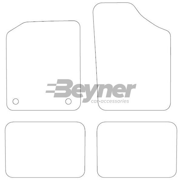 Beyner Pasklare stoffen matten MSN-1360408