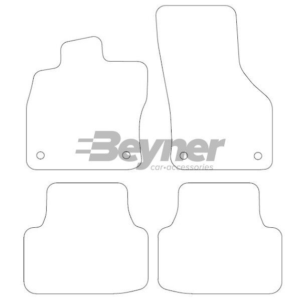 Beyner Pasklare stoffen matten MSN-1360421