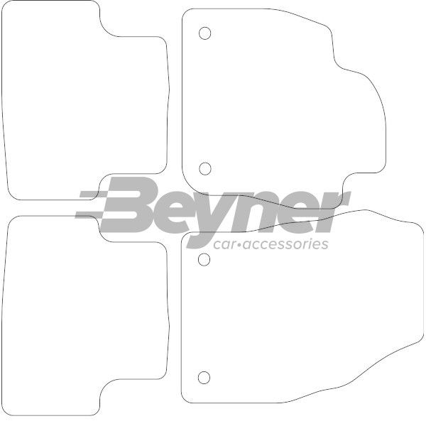 Beyner Pasklare stoffen matten MSN-1360788