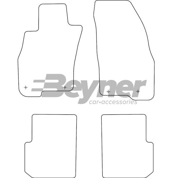 Beyner Pasklare stoffen matten MSN-1362043