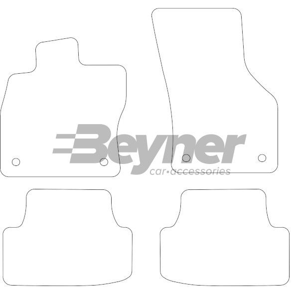 Beyner Pasklare stoffen matten MSN-1362093