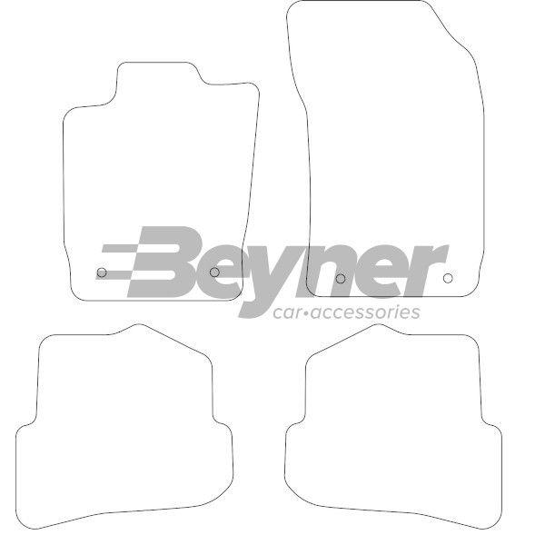 Beyner Pasklare stoffen matten MSN-1362110