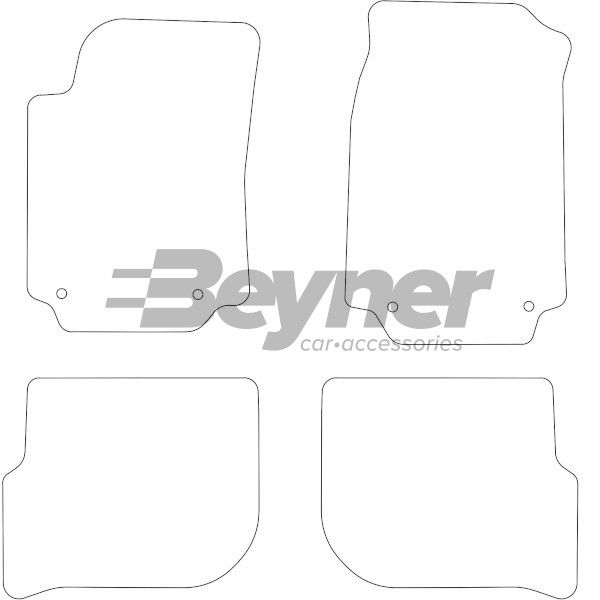 Beyner Pasklare stoffen matten MSN-1362125