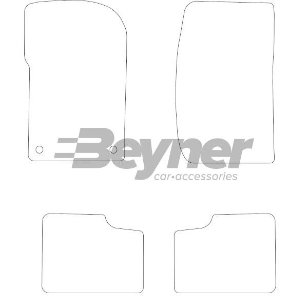 Beyner Pasklare stoffen matten MSN-1362725