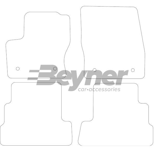 Beyner Pasklare stoffen matten MSN-1363036