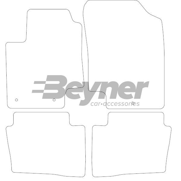 Beyner Pasklare stoffen matten MSN-1363236