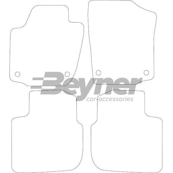 Beyner Pasklare stoffen matten MSN-1365543