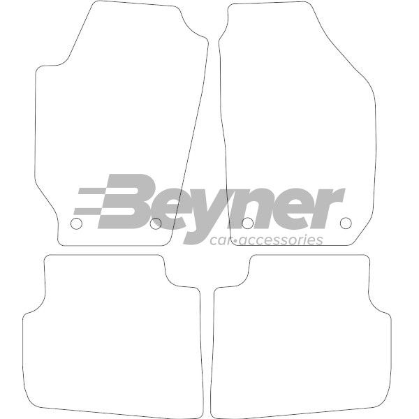 Beyner Pasklare stoffen matten MSN-1365625