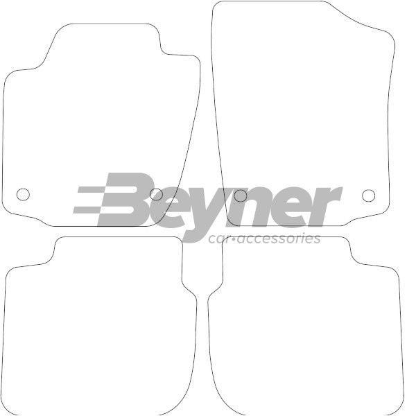 Beyner Pasklare stoffen matten MSN-1365626