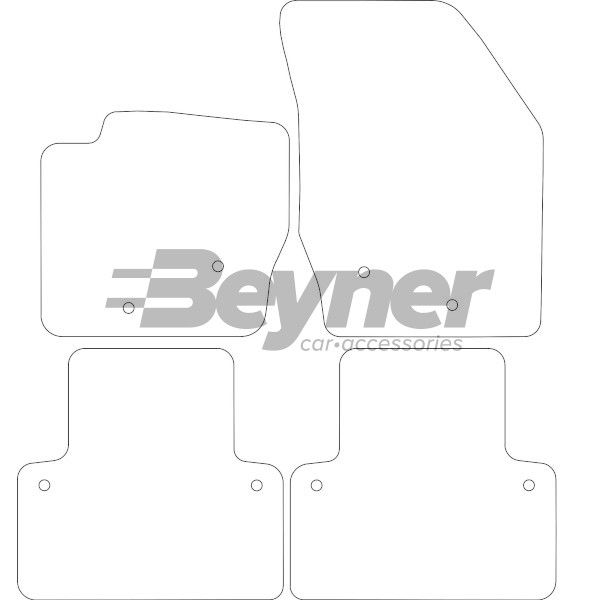 Beyner Pasklare stoffen matten MSN-1366045