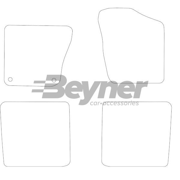 Beyner Pasklare stoffen matten MSV-1472546