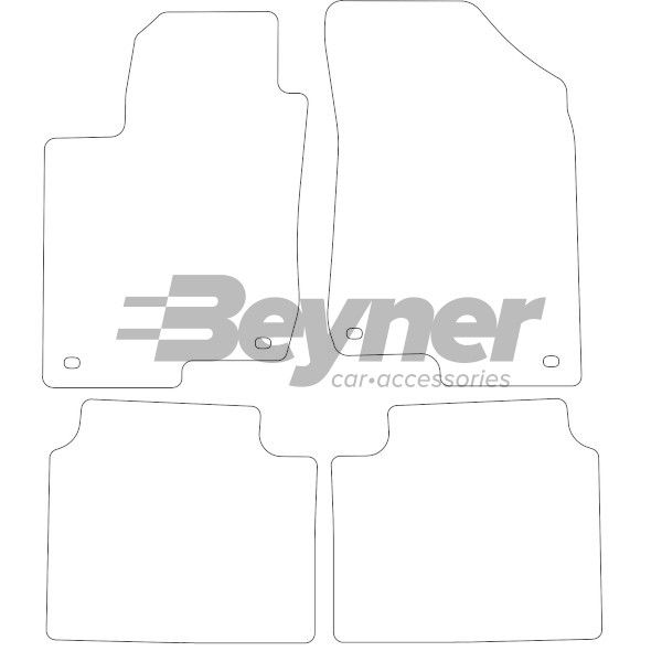 Beyner Pasklare stoffen matten MSV-1473312