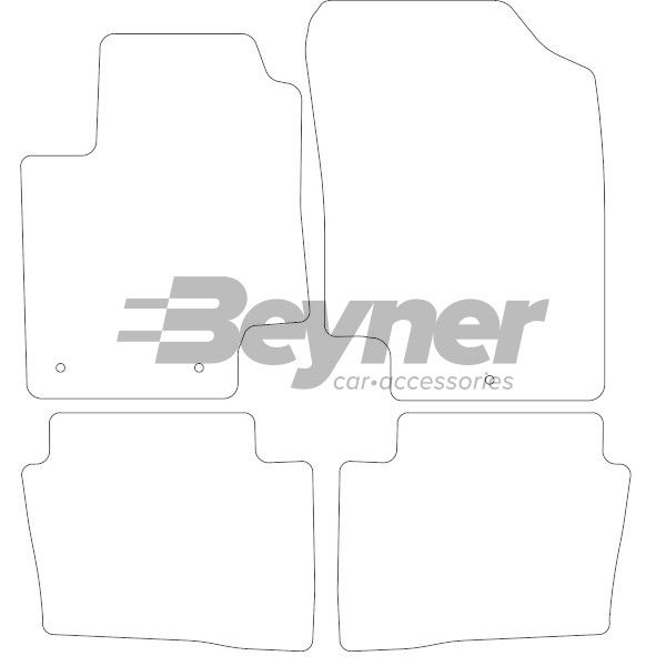 Beyner Pasklare stoffen matten MSV-1473336