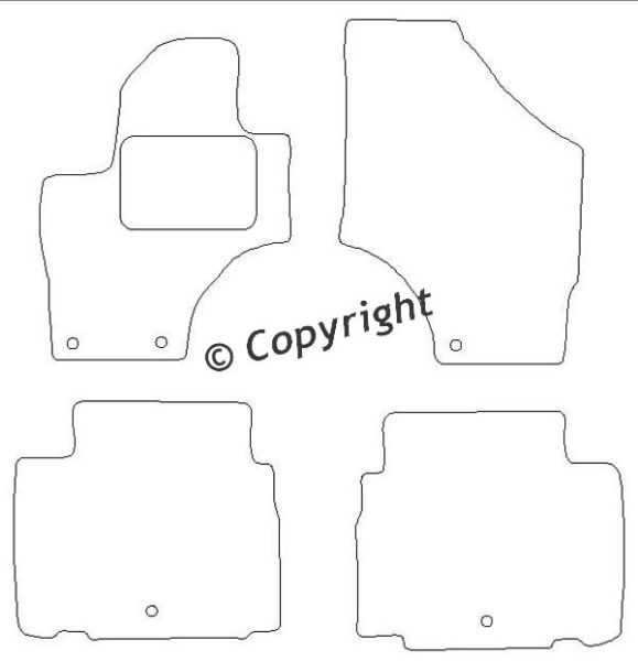 Beyner Pasklare stoffen matten MSV-1473358