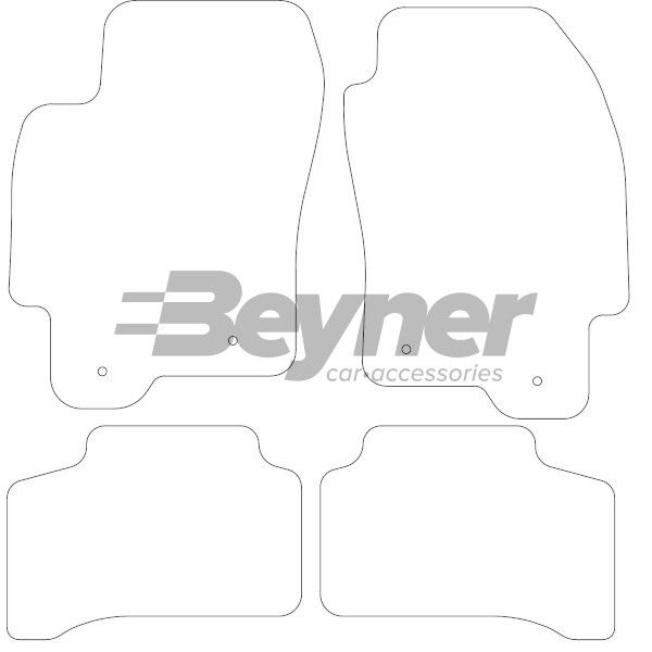 Beyner Pasklare stoffen matten MSV-1473530