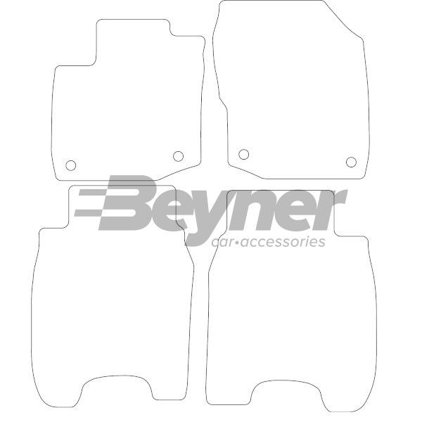 Beyner Pasklare stoffen matten MSV-1473556