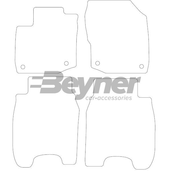 Beyner Pasklare stoffen matten MSV-1473566