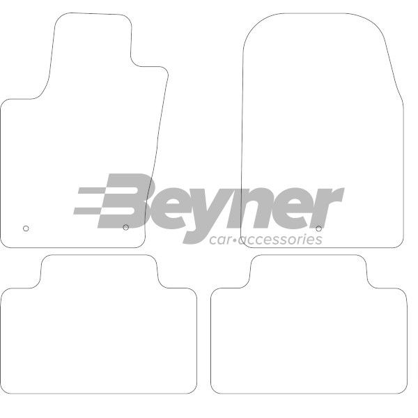 Beyner Pasklare stoffen matten MSV-1473620