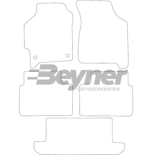 Beyner Pasklare stoffen matten MSV-1473708